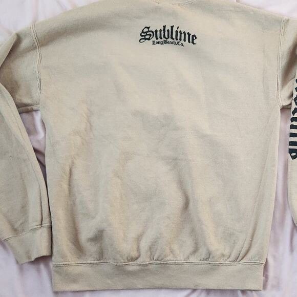 Urban outfitters Sublime Skull Long Beach Crew Neck Sweatshirt sz small New - Picture 10 of 12